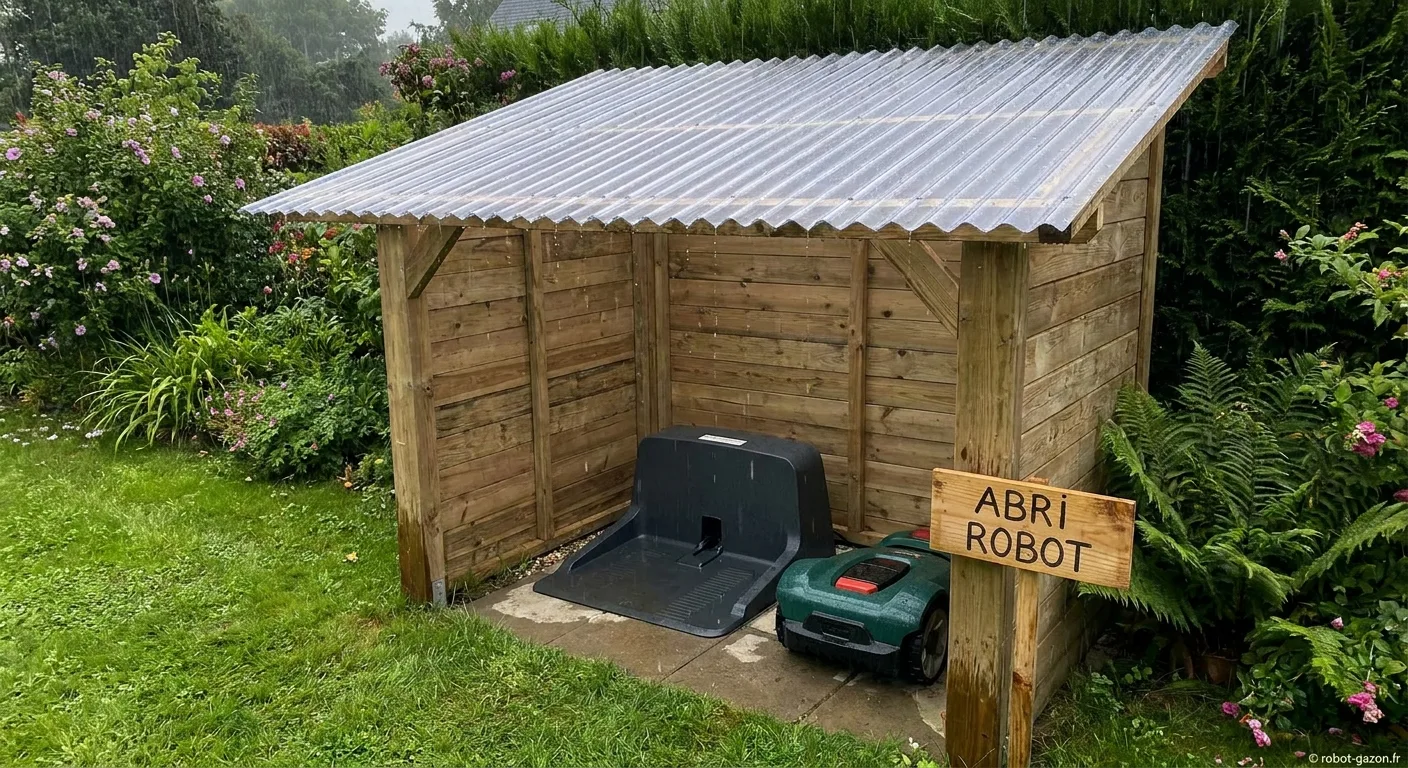 Abri De Jardin Avec Toit En Polycarbonate Protegeant La Stat 5