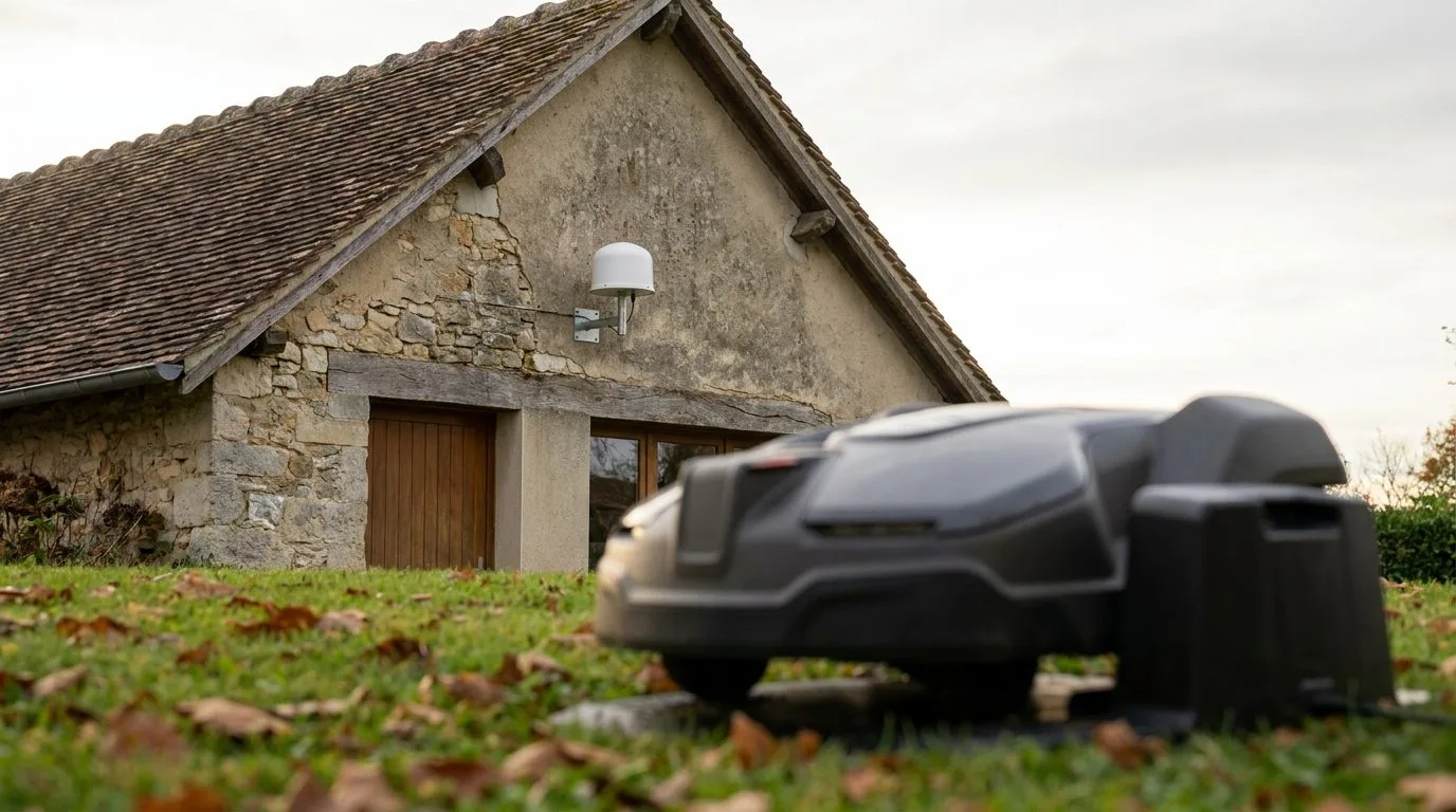 Antenne De Reference Satellite Sur Un Mur De Garage 4