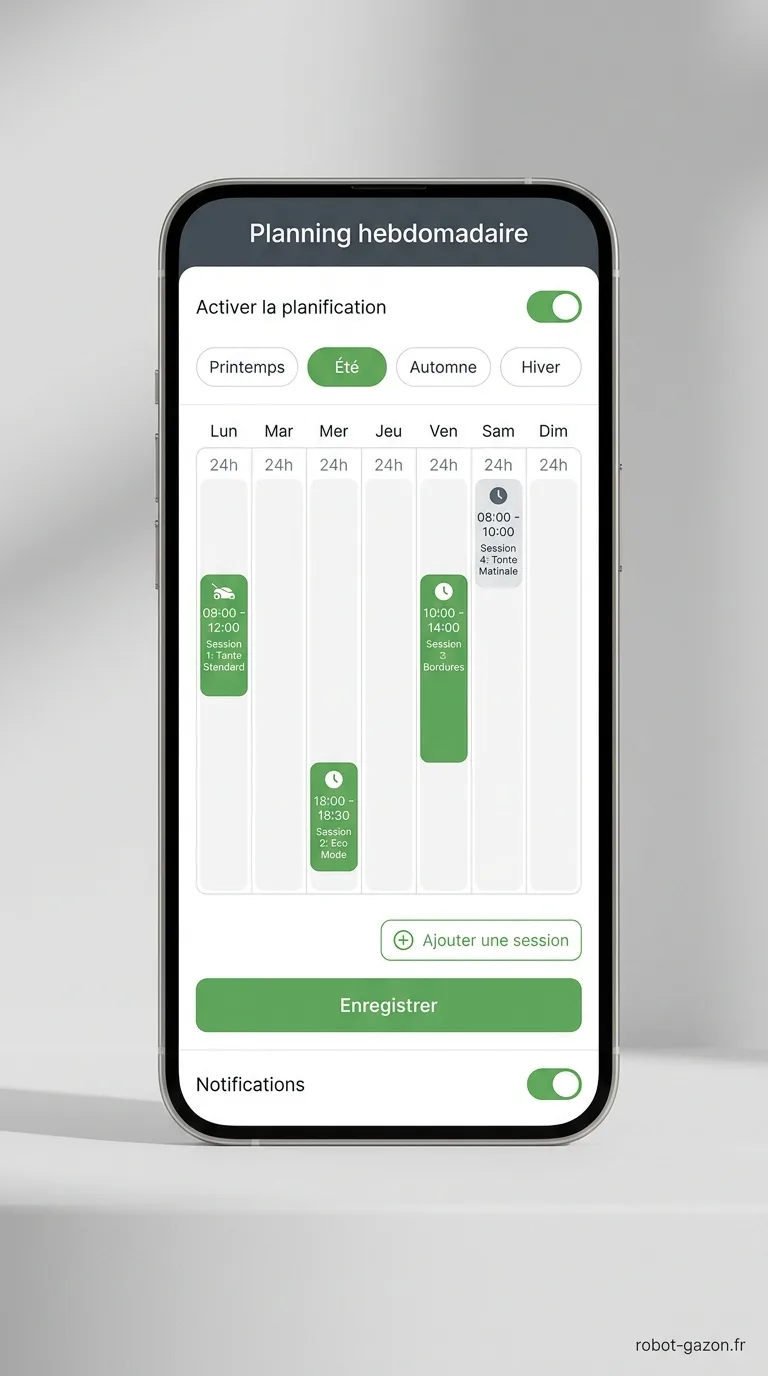 Application De Robot Tondeuse Affichant Le Planning De Tonte 6