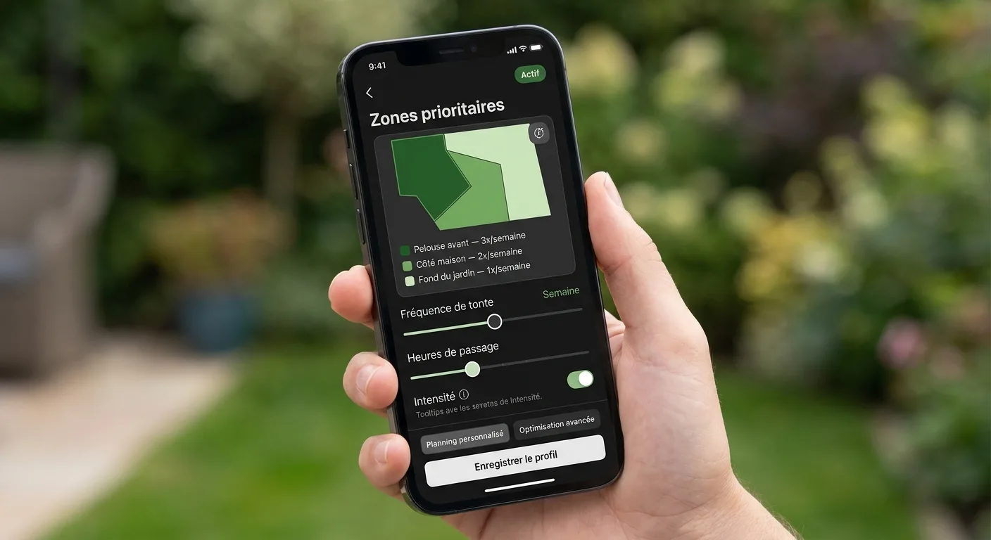 Application Robot Tondeuse Sans Fil Affichant Des Zones De T 5