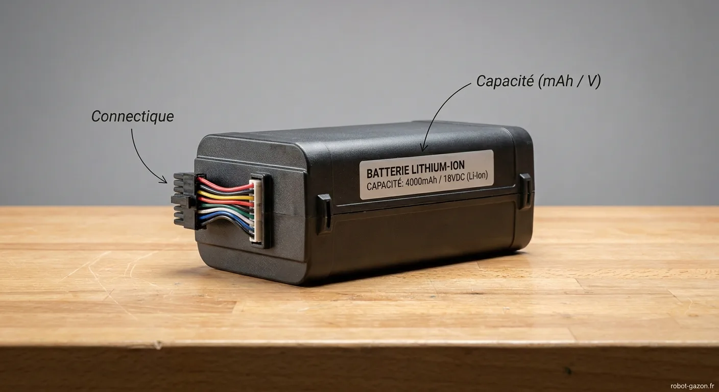 Batterie Li Ion De Robot Tondeuse Avec Connectique Et Marqua 5