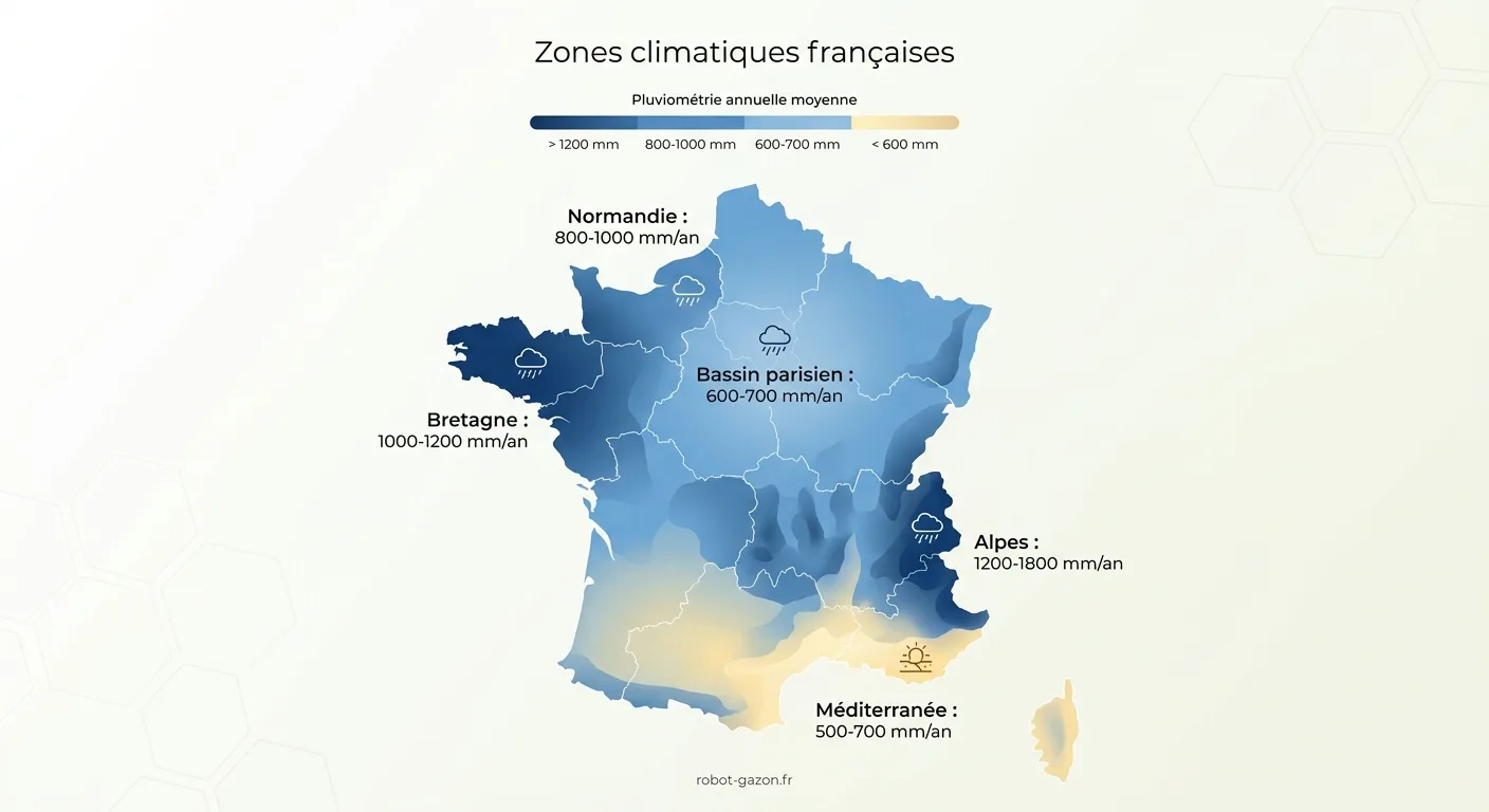 Carte Des Zones Climatiques Francaises Et Pluviometrie Annue 6