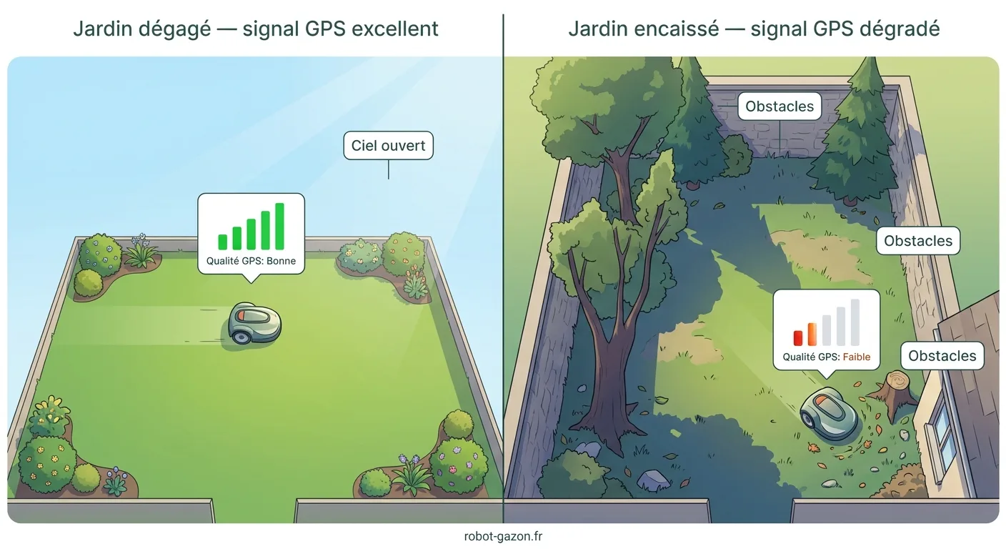 Comparaison Aerienne D Un Jardin Degage Et D Un Jardin Encai 3