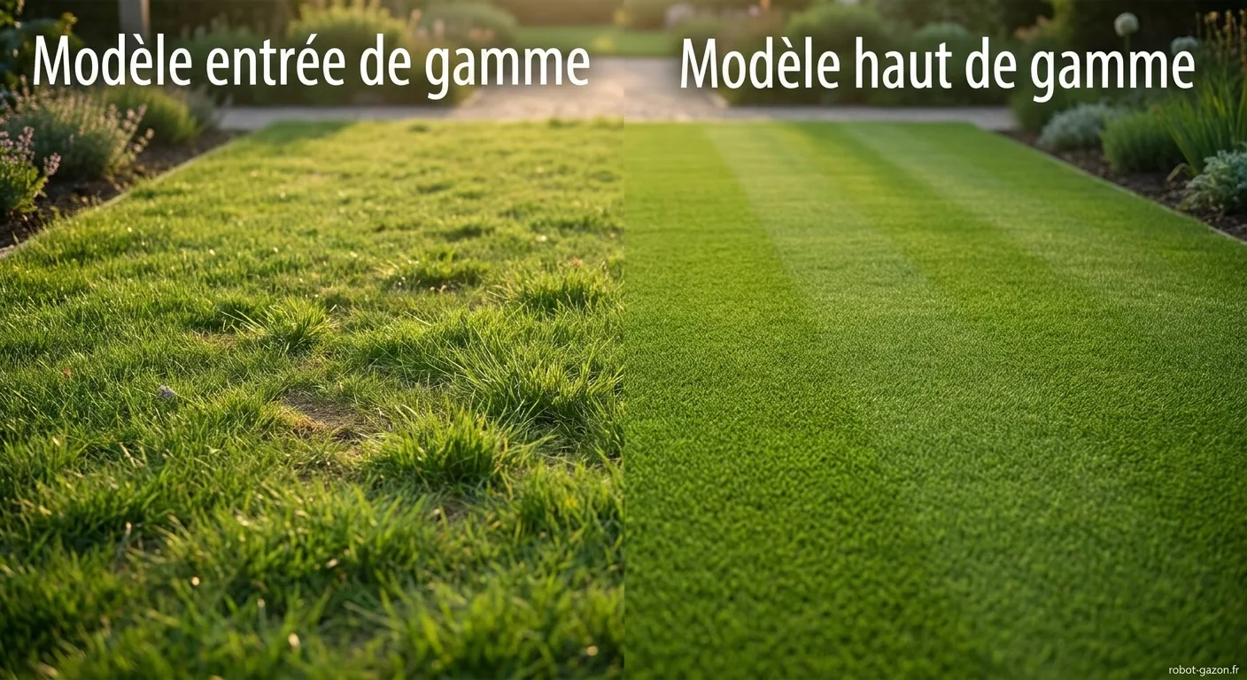 Comparaison Du Rendu Visuel Entre Pelouse Tondue Par Robot E 5