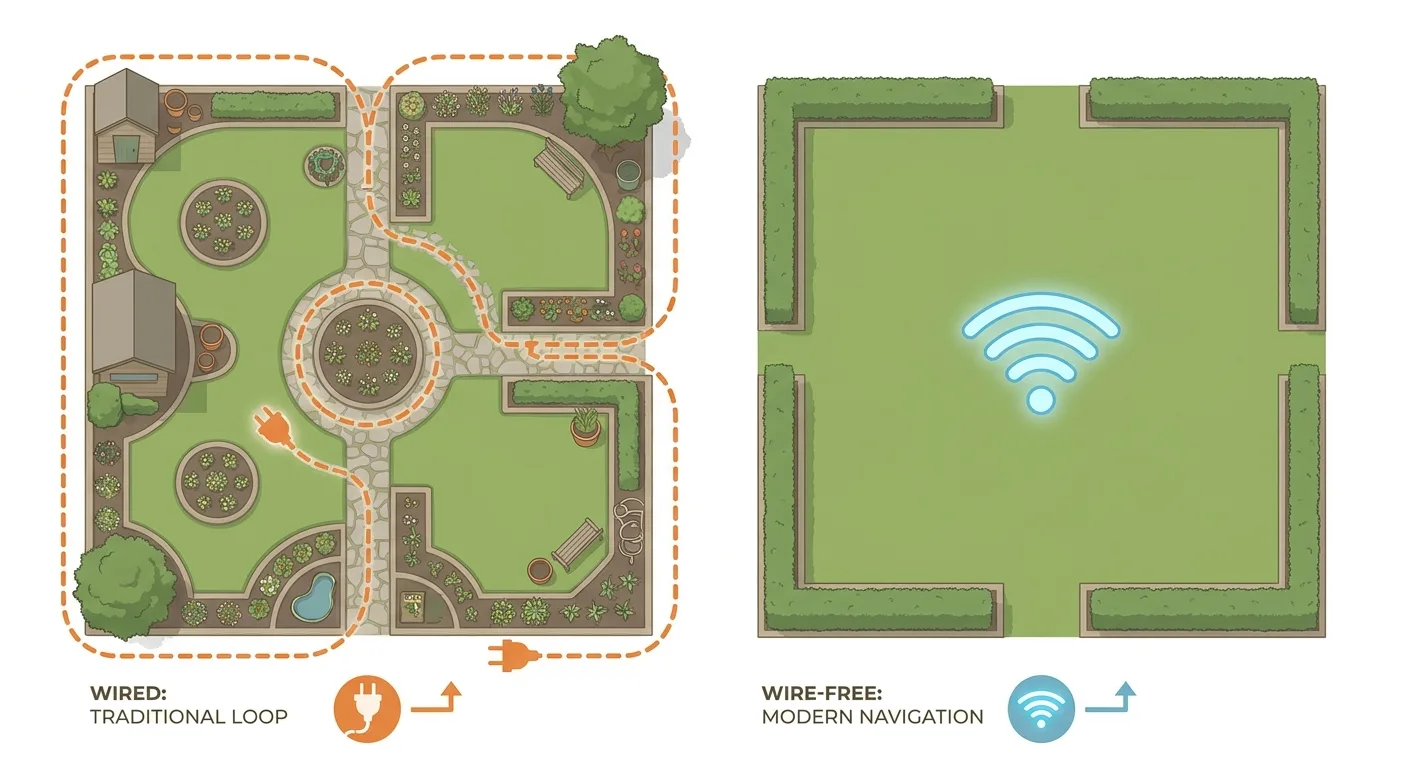 Comparaison Illustree D Un Jardin Morcele Avec Cable Periphe 3