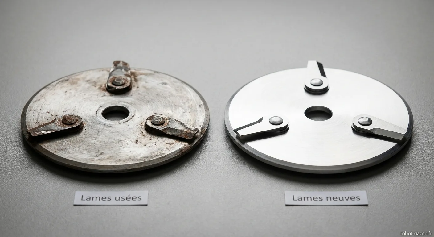 Comparaison Lames Usees Et Lames Neuves De Robot Tondeuse 4