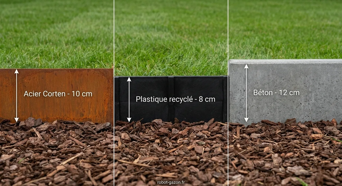 Comparatif De Trois Bordurettes Acier Corten Plastique Et Be 3
