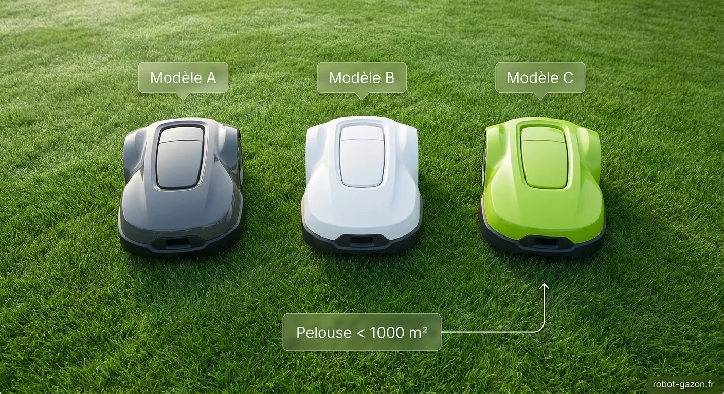 Comparatif Visuel De Trois Tondeuses Robots Sans Fil Sur Pel 3