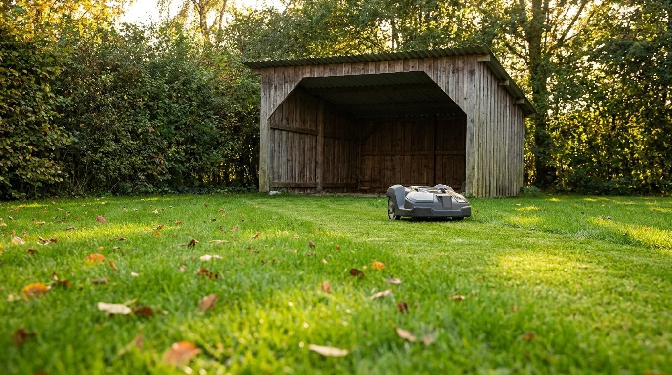 Espace Libre Devant La Station De Charge Du Robot Tondeuse 2