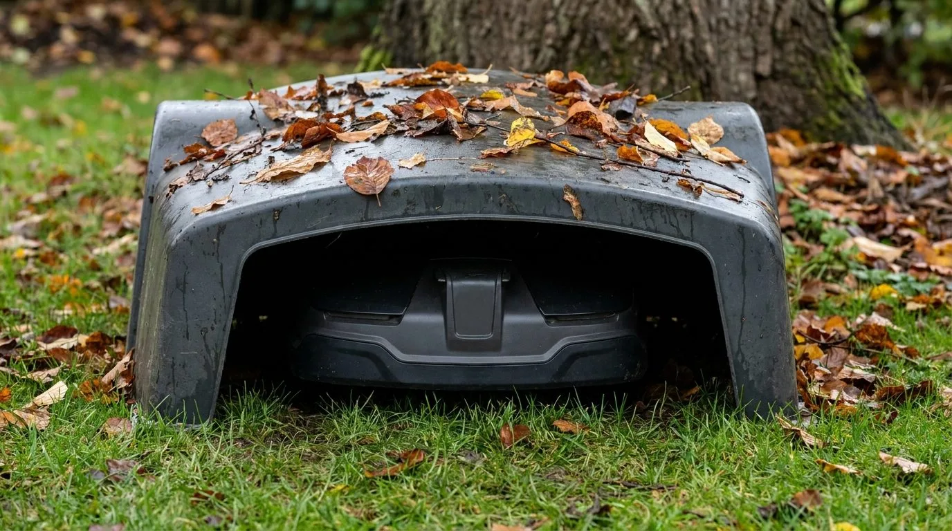 Feuilles Mortes Sur Toit Garage Robot Tondeuse 2