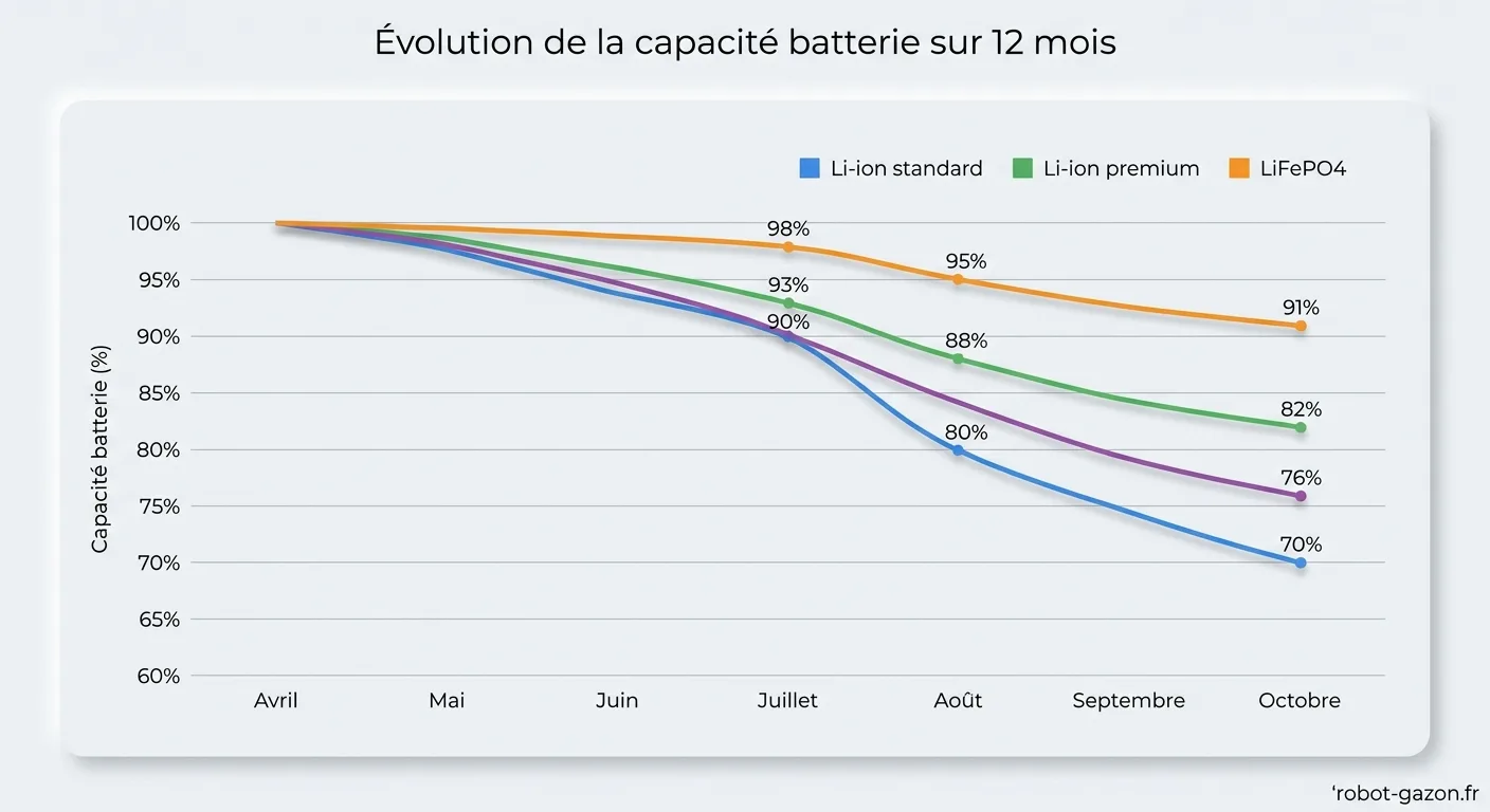 Graphique Comparatif De La Degradation Batterie Des Robots T 1