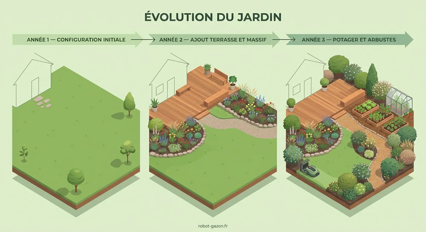 Illustration De L Evolution D Un Jardin Sur Trois Ans Et Imp 6