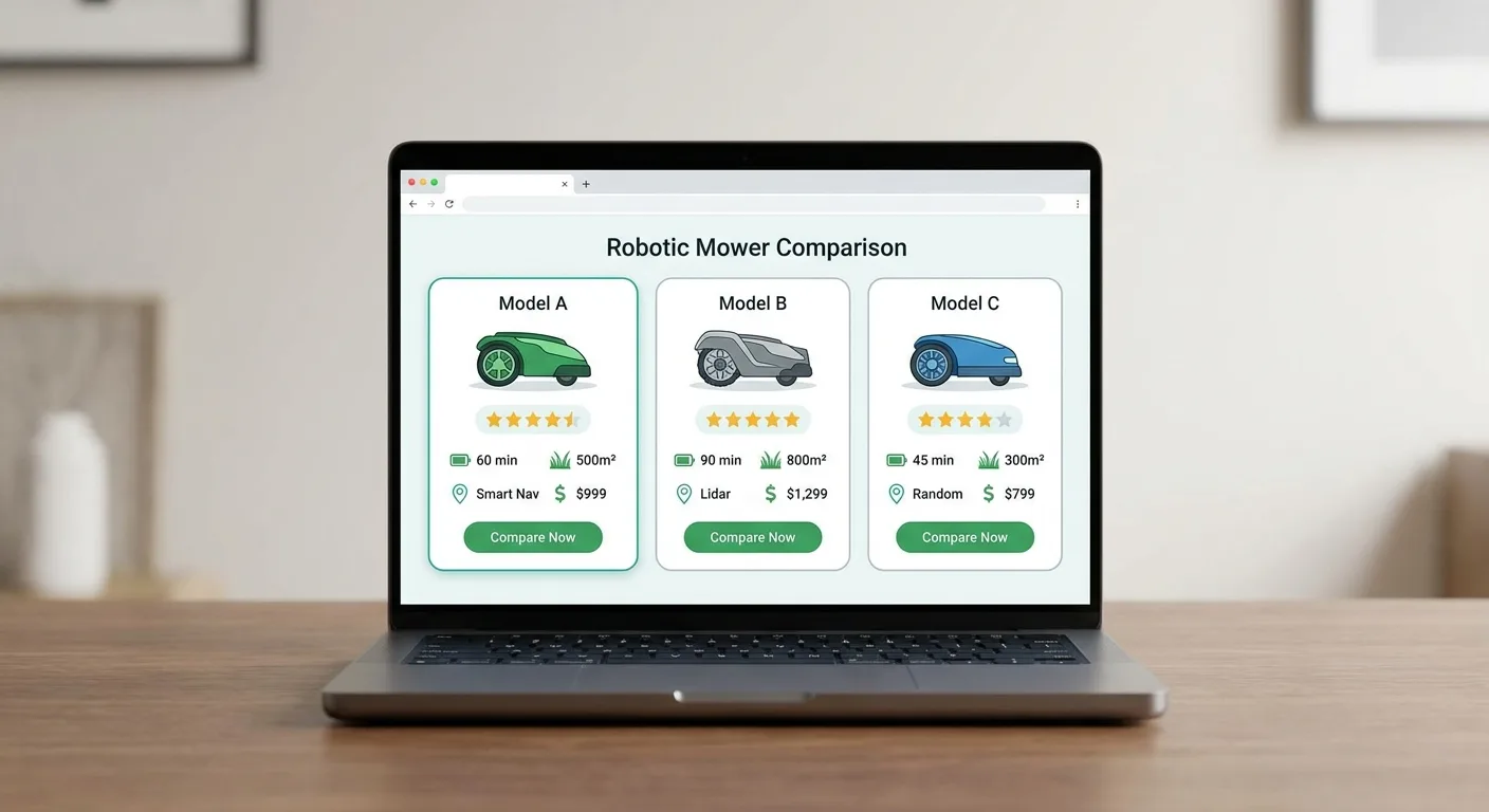 Illustration Du Comparateur Interactif Robot Gazon Presentan 6
