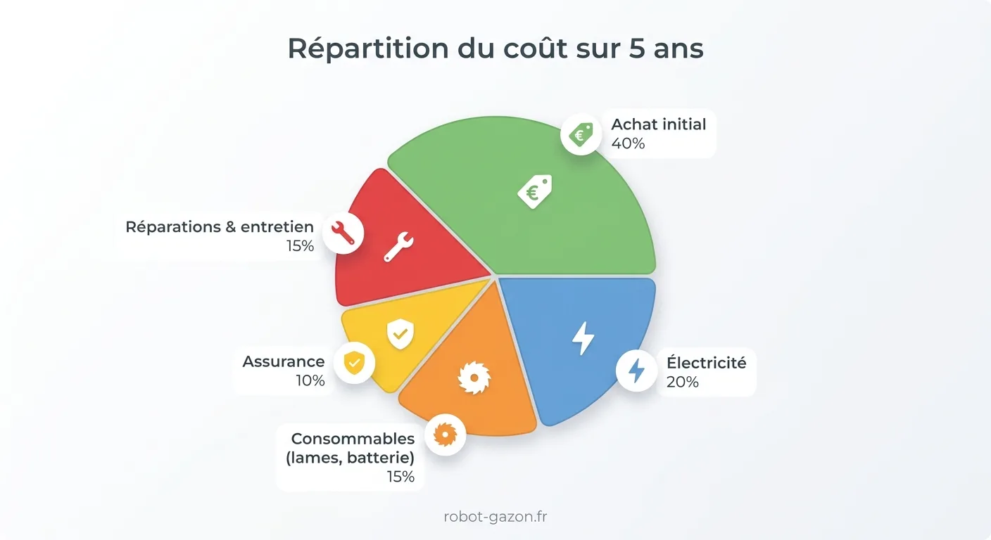 Infographie De La Repartition Du Cout D Un Robot Tondeuse Su 1
