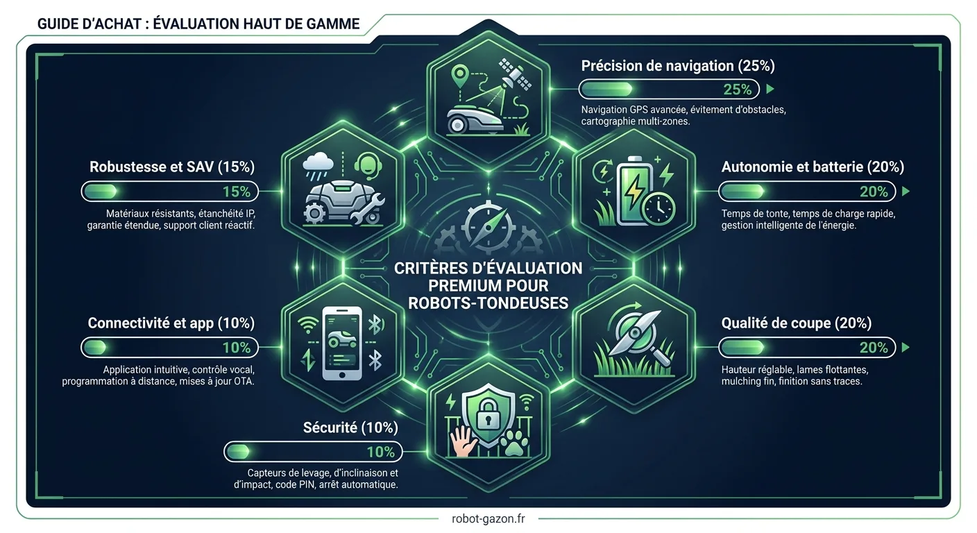 Infographie Des Six Criteres D Evaluation D Un Robot Tondeus 4