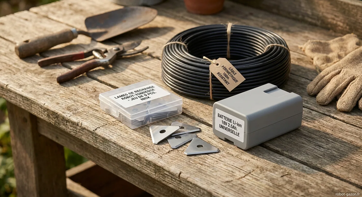 Lames De Rechange Batterie Et Cable Peripherique Pour Robot 2