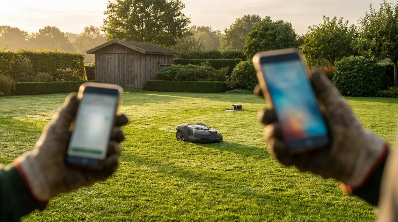 Robot Tondeuse Arrete Au Milieu De La Pelouse 3