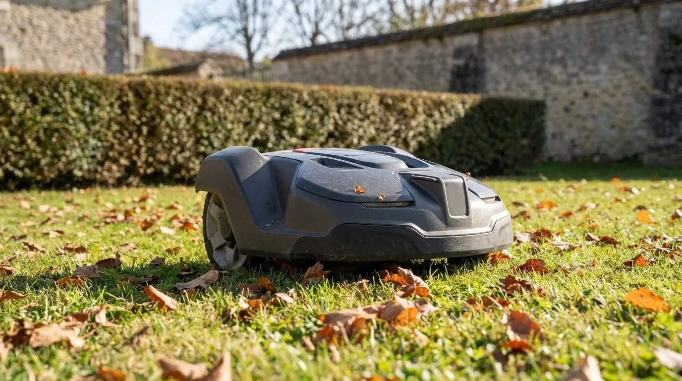 Robot Tondeuse Generique Sur Pelouse En Plein Jour 2