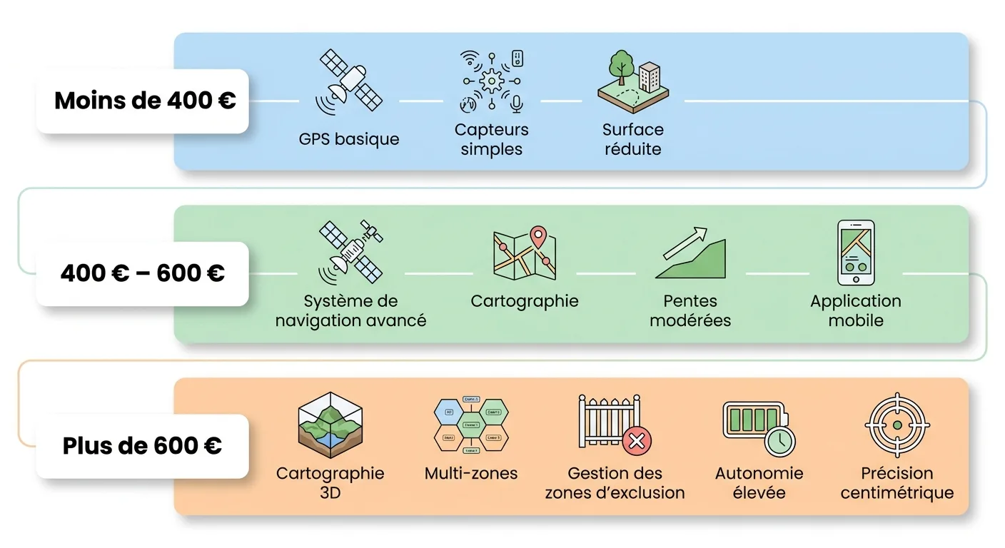 Schema Comparatif Des Gammes De Prix Pour Robots Tondeuses S 1