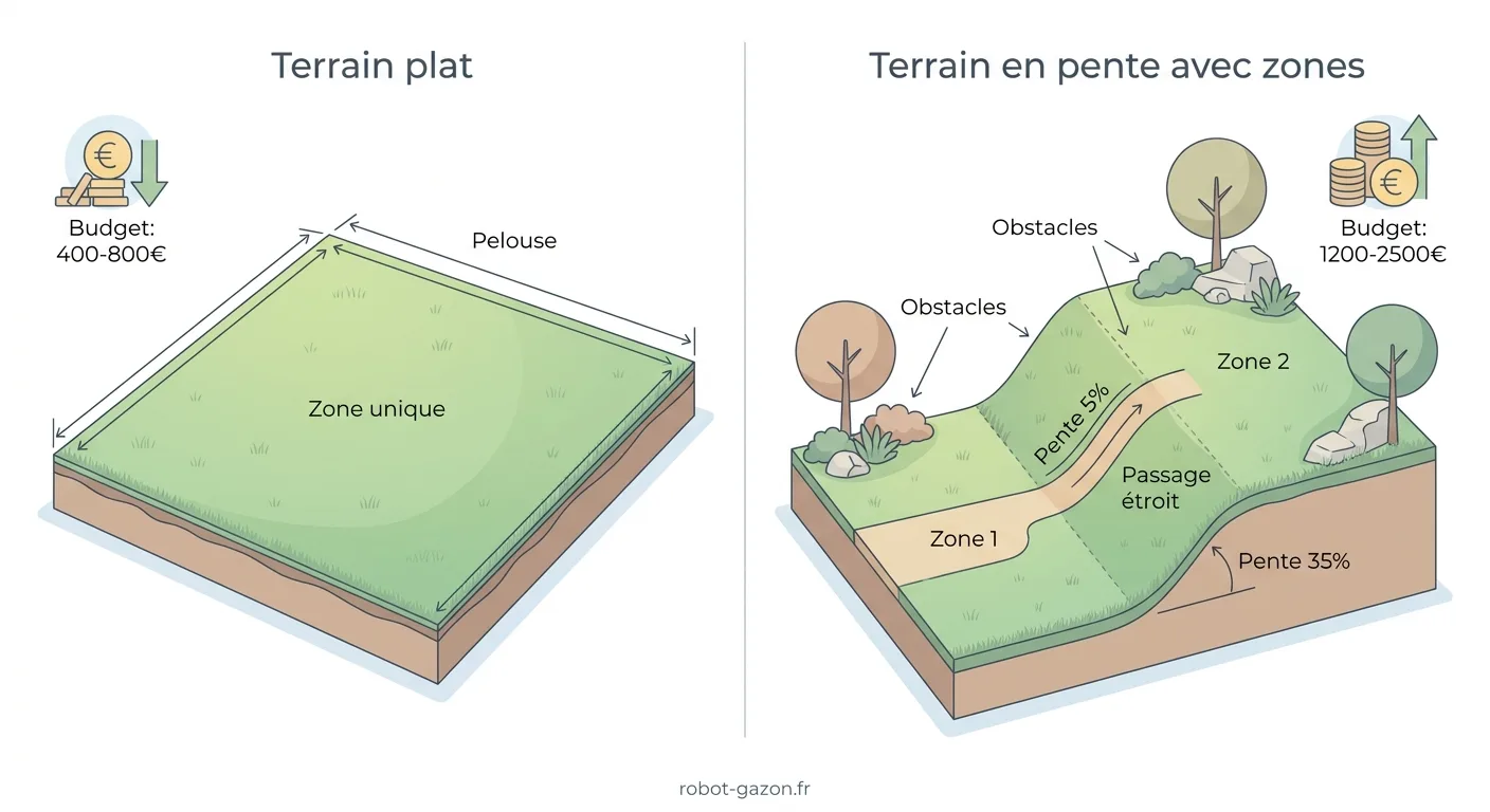 Schema Comparatif Entre Un Terrain Plat Et Un Terrain En Pen 7