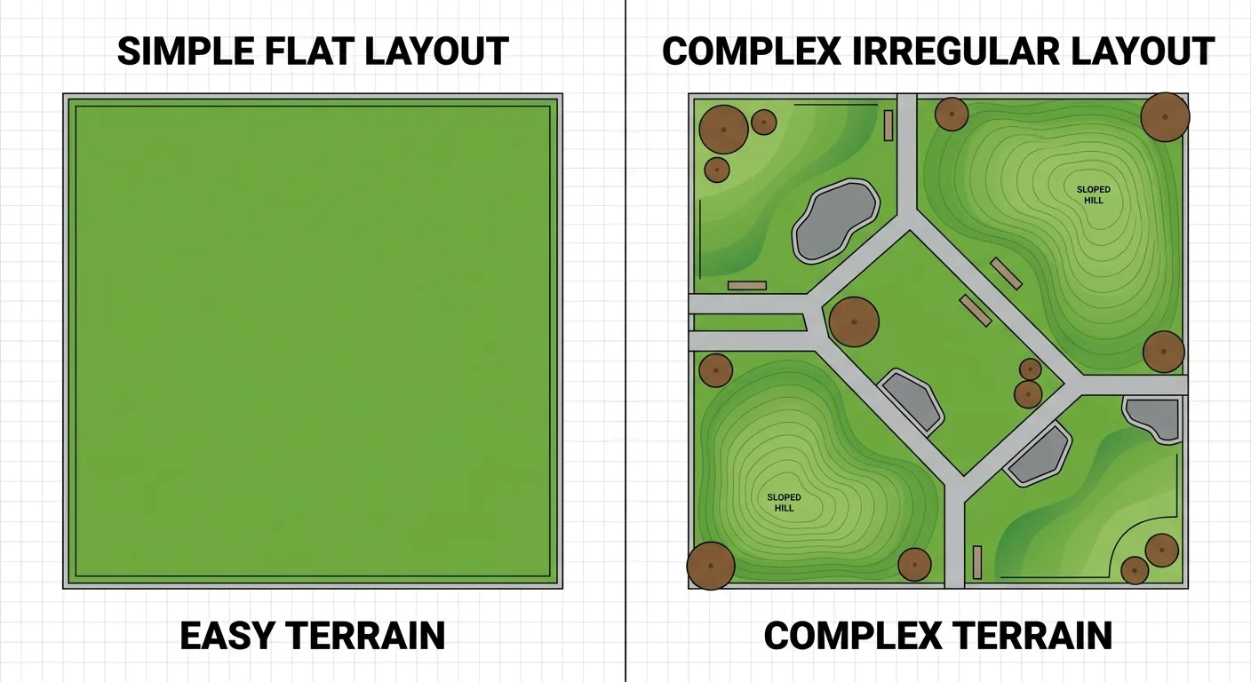 Schema Comparatif Jardin Simple Rectangulaire Versus Terrain 5