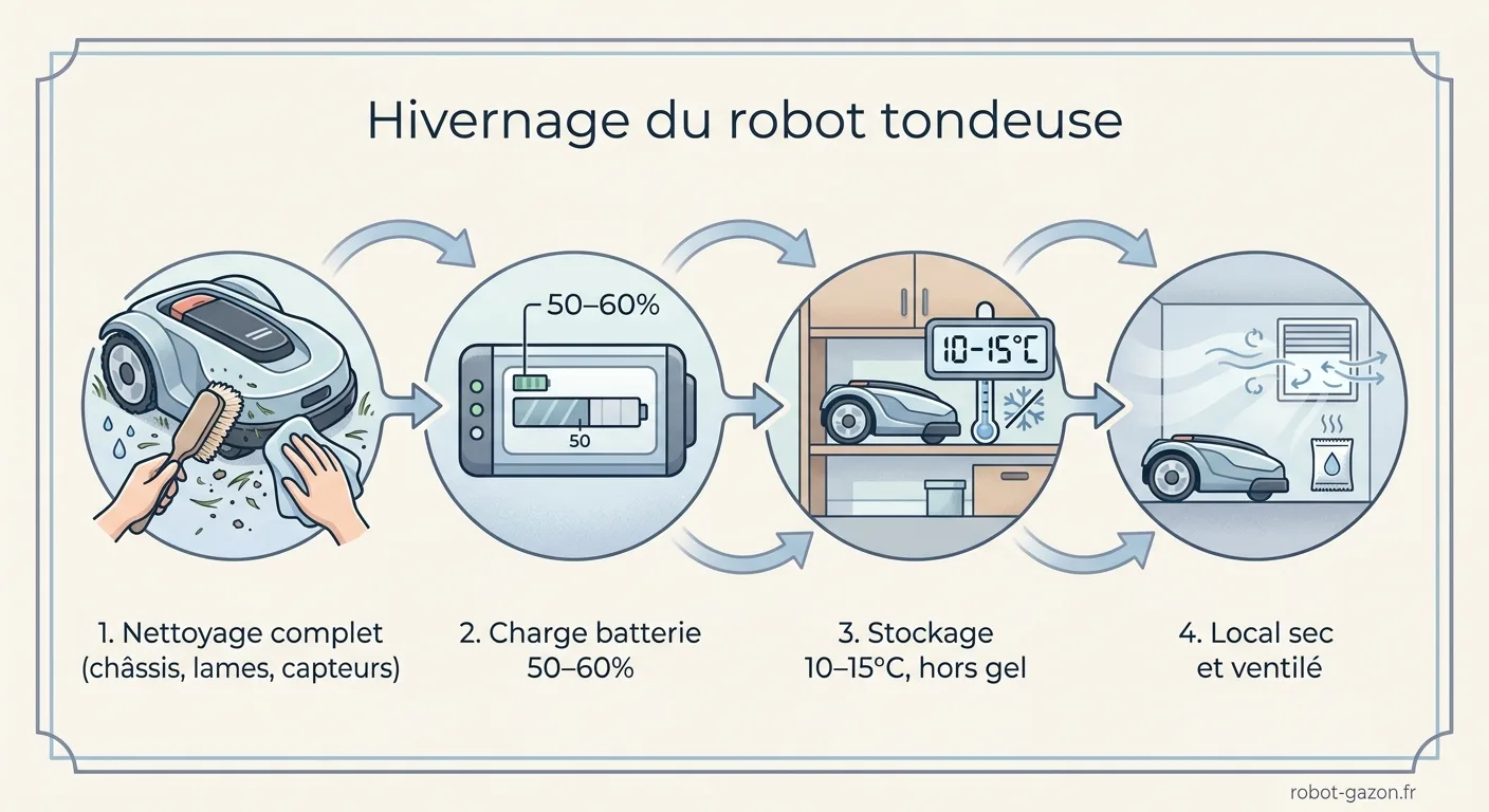 Schema Du Protocole D Hivernage D Un Robot Tondeuse Sans Fil 3