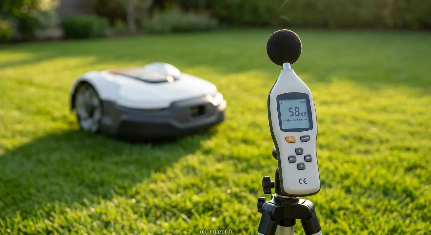 Sonometre Mesurant Le Niveau Sonore D Un Robot Tondeuse Sile 3