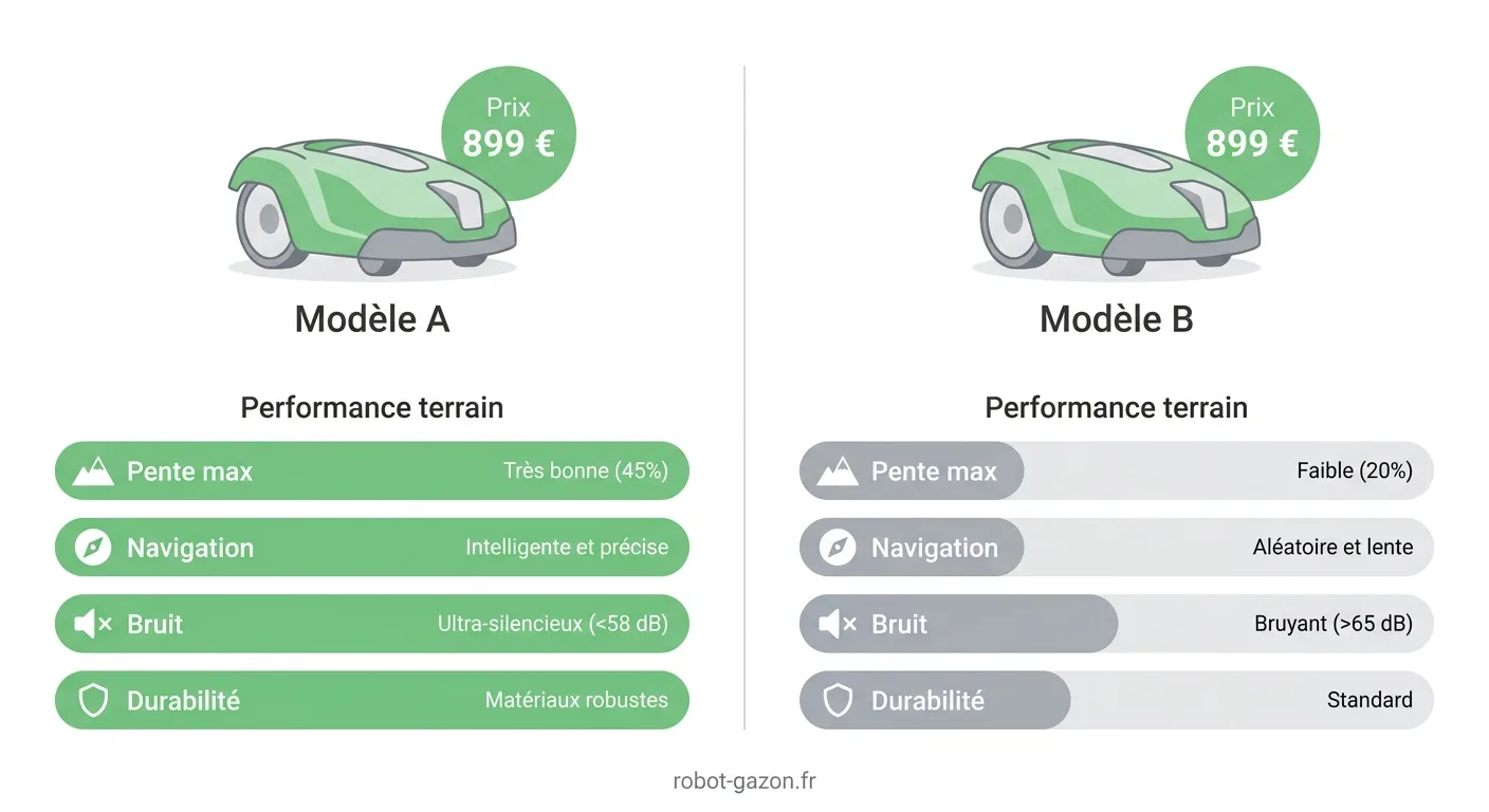Tableau Comparatif De Deux Robots Tondeuses Au Meme Prix Ave 3