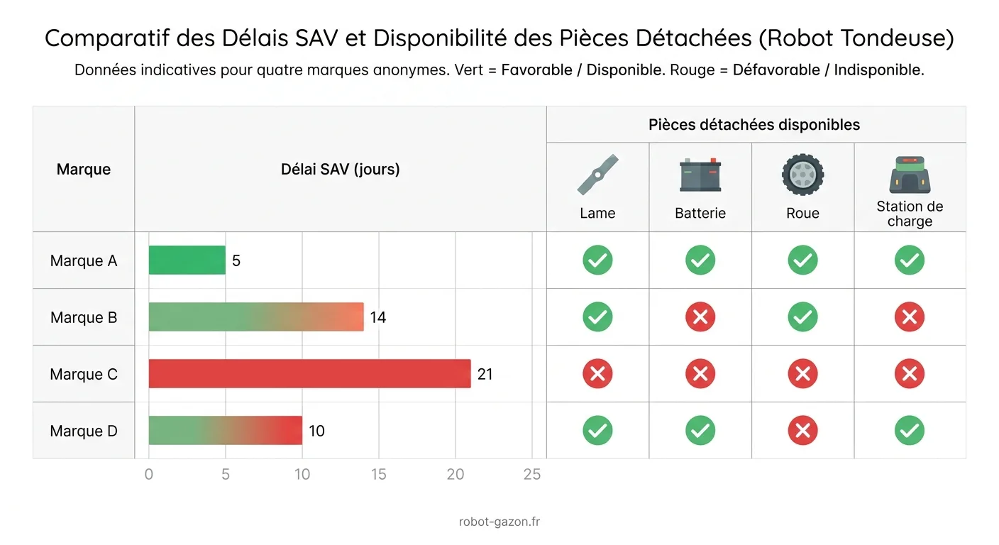Tableau Comparatif Des Delais Sav Et Disponibilite Des Piece 5