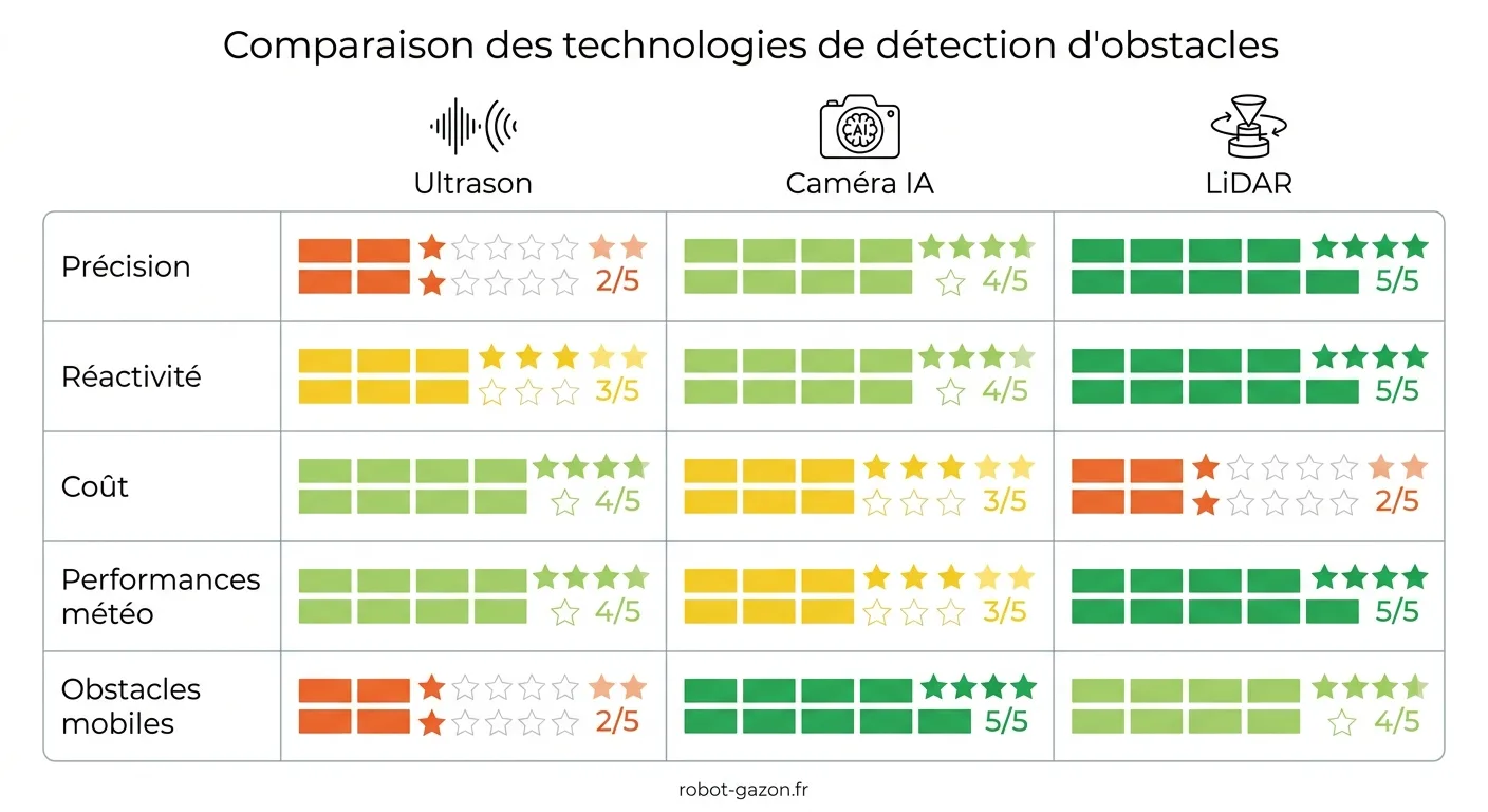 Tableau Comparatif Des Technologies Ultrason Camera Ia Et Li 3