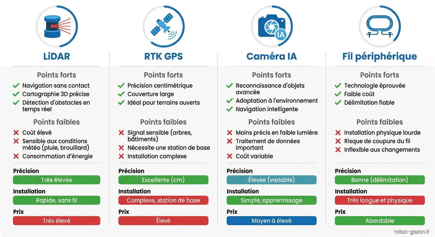 Tableau Comparatif Lidar Rtk Camera Et Fil Peripherique Pour 2