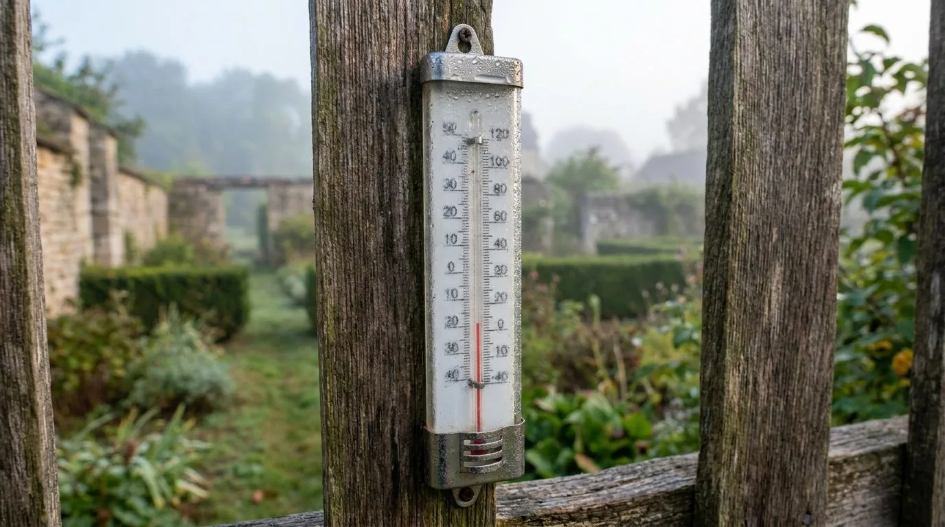 Thermometre De Jardin Et Pelouse Fraiche Le Matin 2
