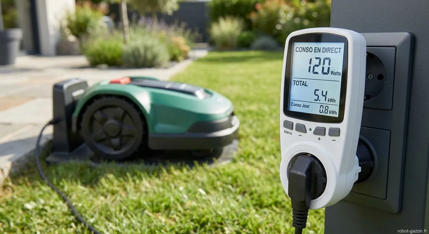 Wattmetre Connecte Mesurant La Consommation D Un Robot Tonde 2